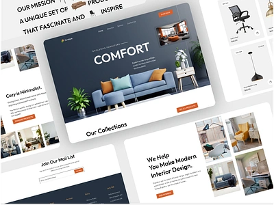 Comfort Future Furniture Landing Page comfort e commerce ecommerce ecommerce website furniture landing page mordern page shopify