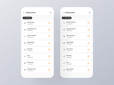 Cooking History Mobile App Ui app cooing history interface cooking history cooking history app cooking history dashboard cooking history design cooking history details cooking history experience cooking history mobile cooking history option cooking history page cooking history screen cooking history setting cooking history ui cooking history view cooking history widget design mobile screen ui
