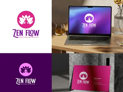 Zen Flow Logo Design artdirection branding brandlogo colortheory creativedesign designcommunity designinspiration designprocess designtrends digitalart graphicdesign illustration logoconcept logodesign meditation minimalism typography visualidentity wellness zenflow