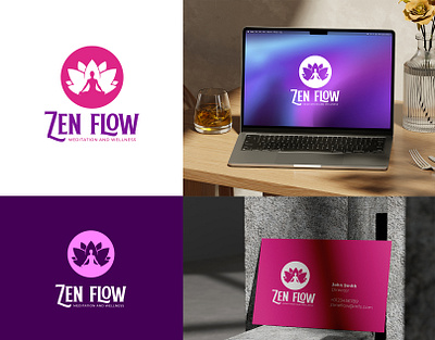 Zen Flow Logo Design artdirection branding brandlogo colortheory creativedesign designcommunity designinspiration designprocess designtrends digitalart graphicdesign illustration logoconcept logodesign meditation minimalism typography visualidentity wellness zenflow