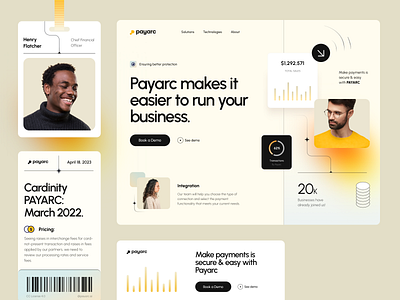 Website for a Management SaaS ✦ Payarc business website homepage landing landing page marketing website page site web web design web page web site webpage website website design
