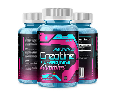 Creatine + L-Arginine Gummies bcaa creatine fitness gummies gym health i arginine preworkout supplement whey protein