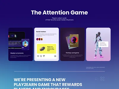 Cards Section blockchain framer gaming nft screen design ui design website