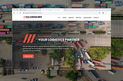 Logistics Website Design app branding design graphic design logistics website design logo ui ux vector website design