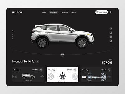 Car configurator car ui webdesign website