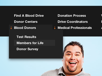 Oklahoma Blood Institute grid menu nav navigation