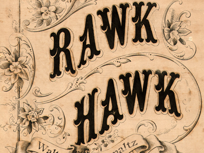 Waltz & Schmaltz 2008 album artwork hphls music rawkhawk summer mix series vintage worn
