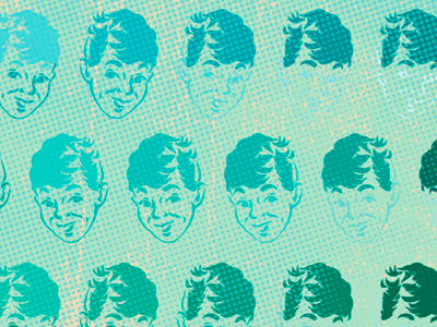 Identity Crisis blue creeper face green pattern