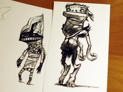 Brush Drawing brush characters drawing gouache