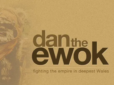 Dan Ewok brown concept ewok helvetica neue photoshop rebel scum texture typography website
