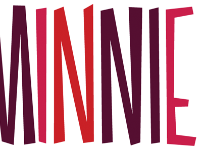 innie hand drawn lettering magenta poster purple red typography