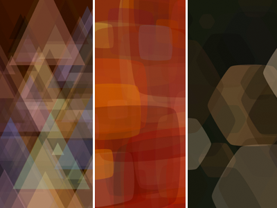 Shape Distortion black layered orange processing red shapes