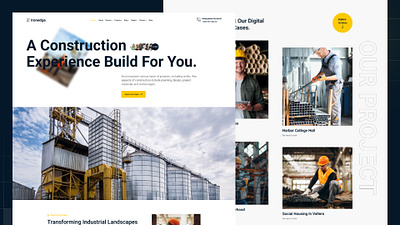 Ironedge - Construction & Industrial Landing Page branding graphic design logo ui