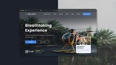 Miami Aerial – Website Design for a Tours Operator case study corporate figma landing landing page mobile photoshop responsive tourism travel ui uiux user experience user interface web web design web development web ui webdesign website