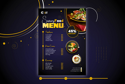 Food Menu design restaurant branding