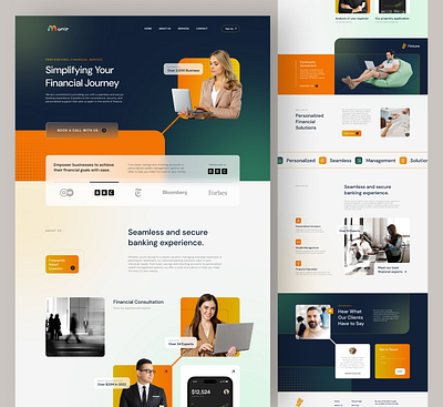 Financial Consultant - Landing Page agency business clean clean design company consultant financial financial consultant glass home page landing landing page minimal sass ui ui design ux ux design website website design