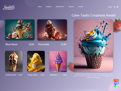 Cone-Tastic E-commerce Site addcolorstoyourlife creative design e commercesite enjoythesales figma figmaexpert landingpage uiuxdesigner