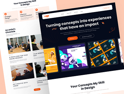 Portfolio Landing Page Design creative landing page personal portfolio portfolio design portfolio landing page portfolio website uiux user interface web design website