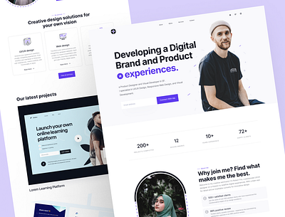 Designer Landing Page Design - Website Design brand designer digital landing page landing page design product design uiux user interface web design website