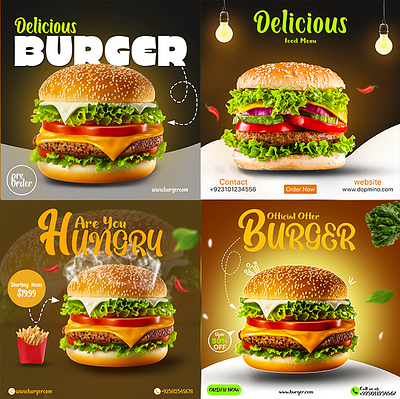 4 Delicious Burger Food Menu burger burgers