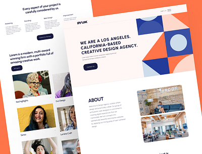 Design Agency Website Design- Landing Page branding design design agency graphic landing page marketing uiux user interface web design website