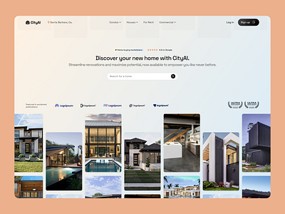 CityAI Web Design framer gradient modern web real estate web design webflow