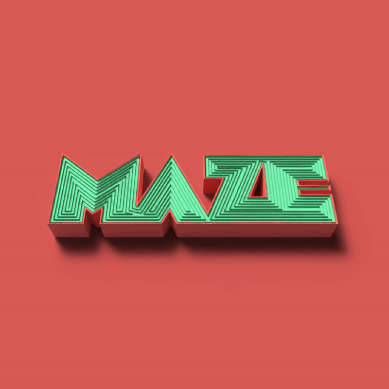 MAZE Graphic Style dan kuhlken dkng dkng studios font geometric graphic style illustrator labyrinth lettering maze nathan goldman type typography vector