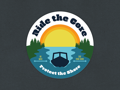 Ride the Core · Responsible Boater Campaign badge branding graphic design logo vector