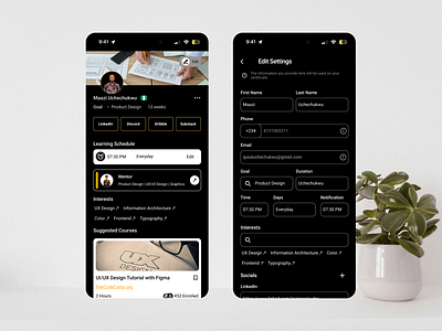 User Profile UI design mobile app product design profile saas ui user profile ux