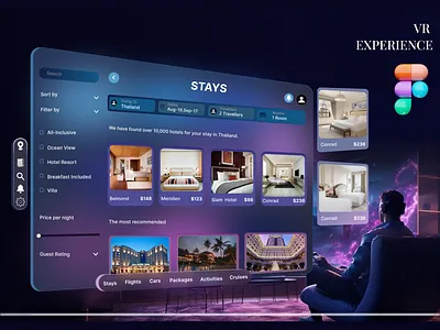 Virtual Reality (VR) conceptualdesign creativedesign experience figma figmaexpert luxuryrooms onlinebookinngforhotel stayinhotel stays staysafe uiuxdesign virtualreality vr