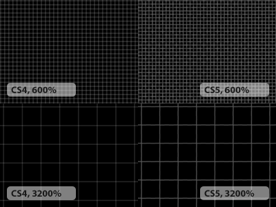 CS4 vs CS5 Pixel Grid cs4 cs5 dogs breakfast photoshop pixel grid they cant actually be serious were gonna need a bigger boat
