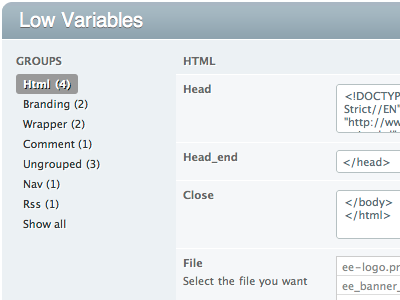 Interface Trials addon expressionengine interface low variables