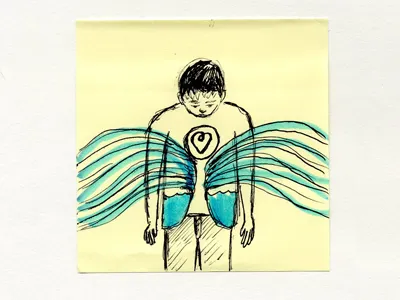 Flood Waters conceptual spirituality post it note sketchy
