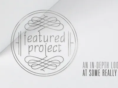 Featured Project embellishment grey typography