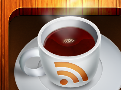 RSS coffee cup icon ipad iphone rss