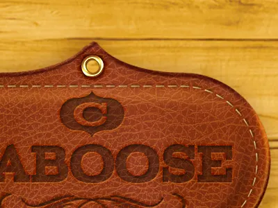 Leather Patch branding leather photoshop