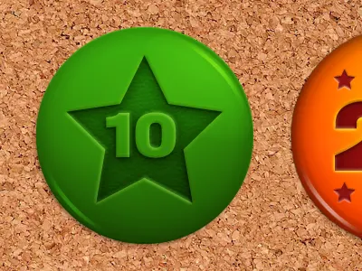 Awards award cork green orange photoshop pin