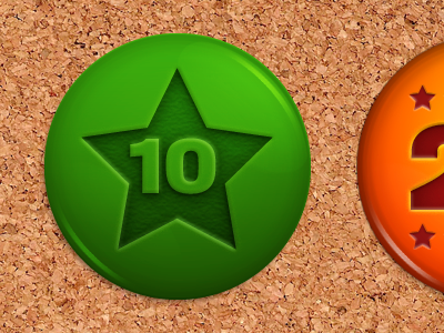 Awards award cork green orange photoshop pin