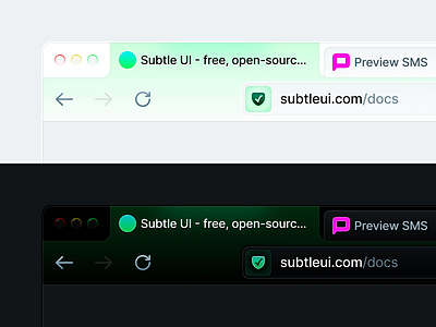 Browser UI WIP - Light & Dark Modes V2 app bar border browser design detail encrypted figma gradient reload select shadow skeumorphic subtle tab ui url visual web wip