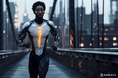 NIKE Bionic Running Suit (gen AI) 3d advertising ai branding design film gen ai generative ai marketing motion graphics