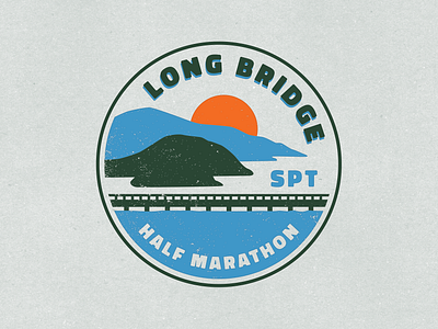 Long Bridge Half Marathon · Logo Design badge branding graphic design logo vector