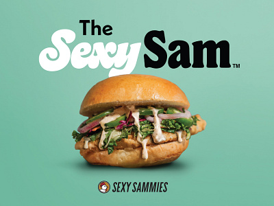 Sexy Sam Branding brand branding chicken food logo sandwich