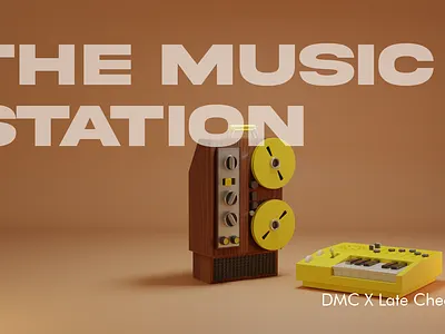 The music station 3d 3d artwork 3d modeling 3d props artwork assets blender branding cycles design graphic design nft props render