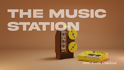 The music station 3d 3d artwork 3d modeling 3d props artwork assets blender branding cycles design graphic design nft props render