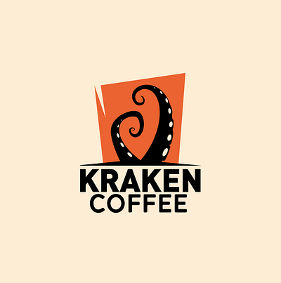 Logo Design for Kraken Coffee out of Newport Oregon. branding design graphic design logo vector