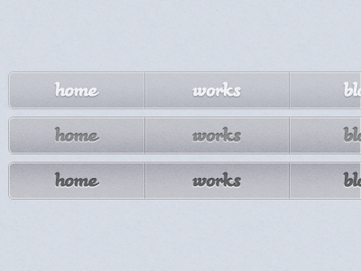 Fun with nav bar blackrose css font letterpress navigation sprites texture