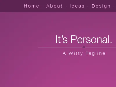 It's Personal. pink theme wordpress