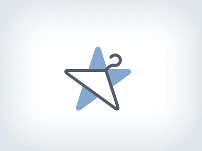 Laundry Star logo coat hanger laundry logo