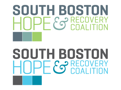 SBH&RC ampersand blue choices geogrotesque green logo