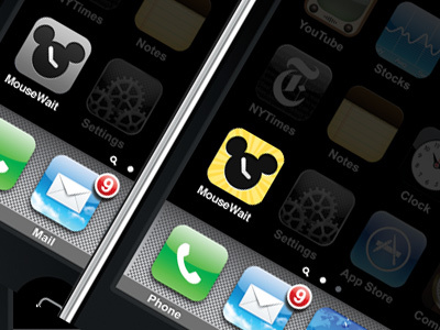 MouseWait iPhone Icon disney disneyland icon iphone mousewait